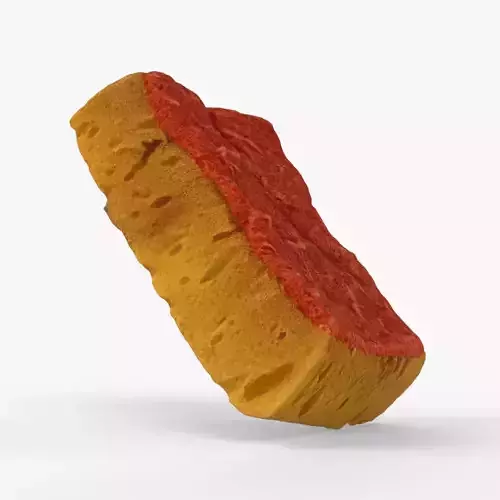 Photorealistic 3D scan of dirty used sponge