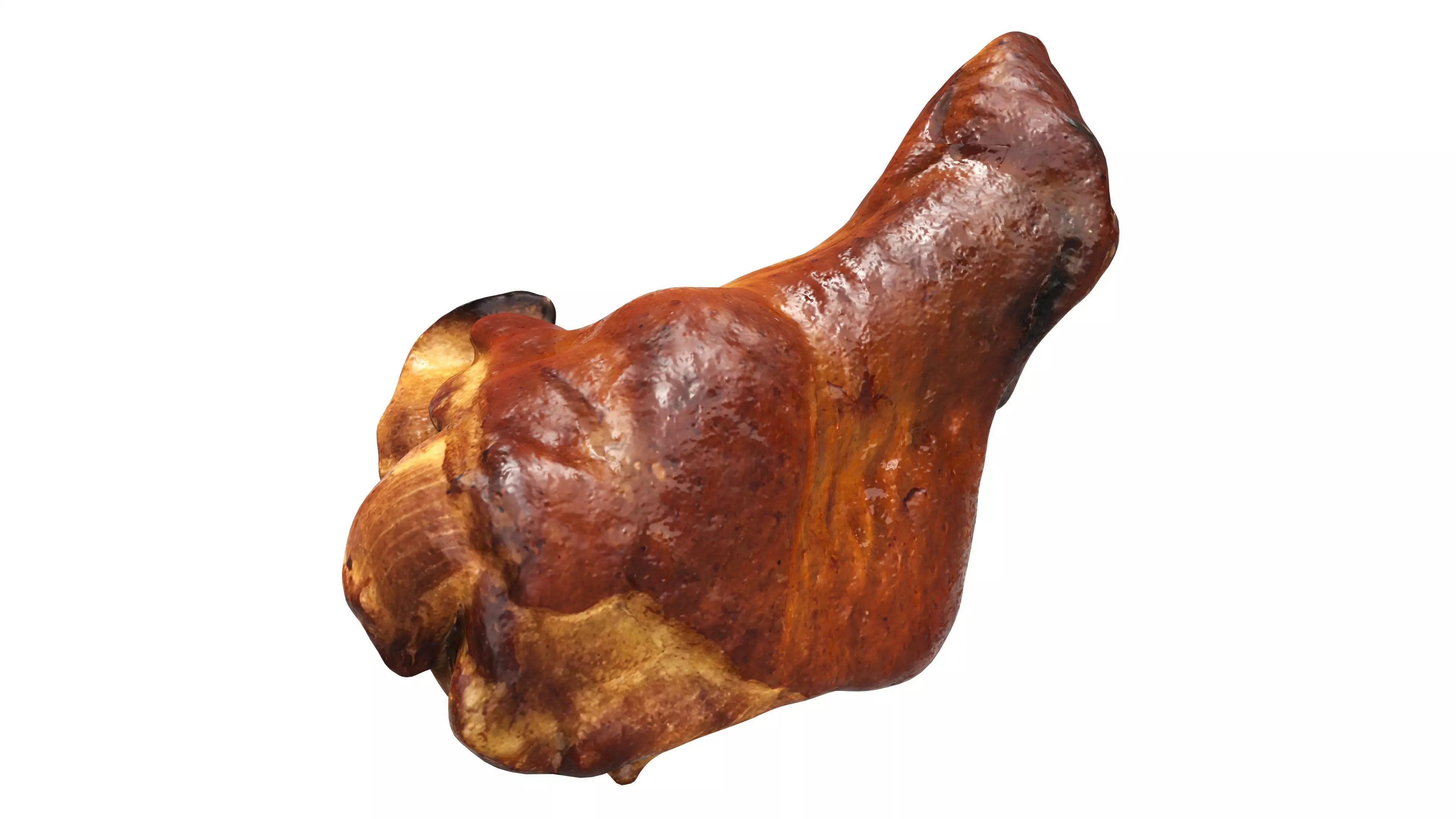Small cold-smoked chicken leg drumstick Low-poly 3D model