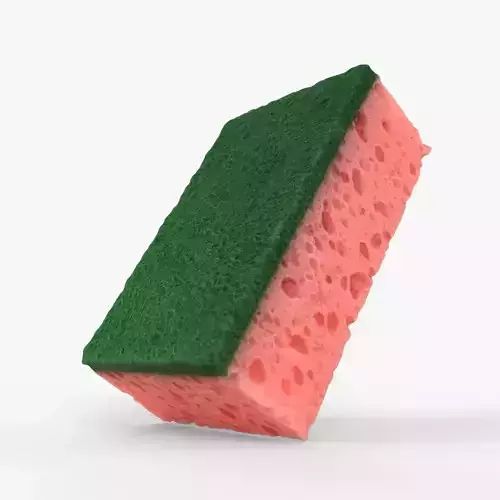 Photorealistic 3D scan of sponge Low-poly 3D model