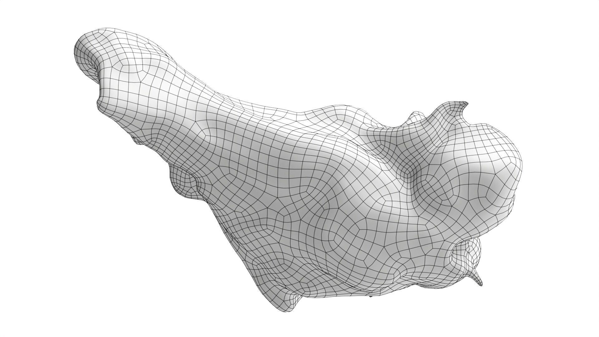 Small grilled chicken leg drumstick Low-poly 3D model_7