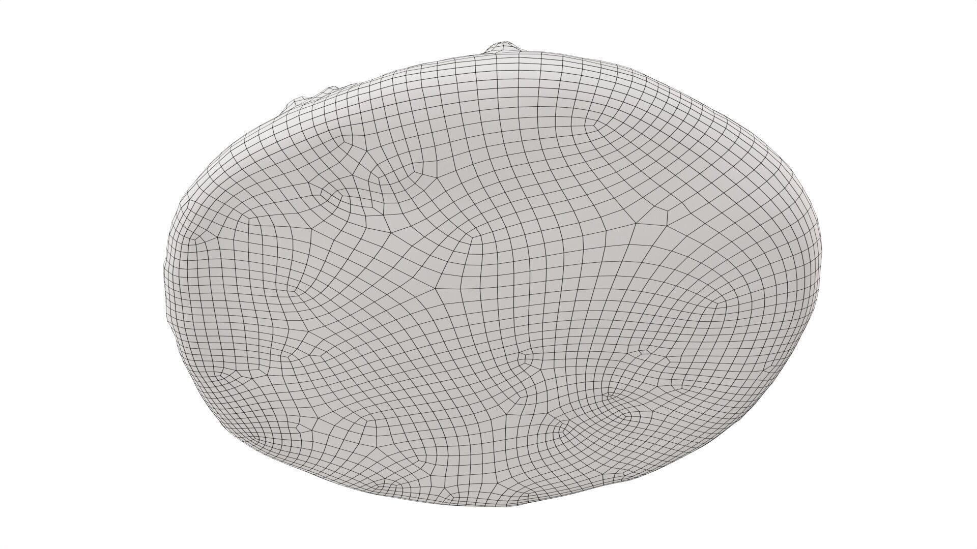 Small pizza with cheese and sausage Low-poly 3D model_7