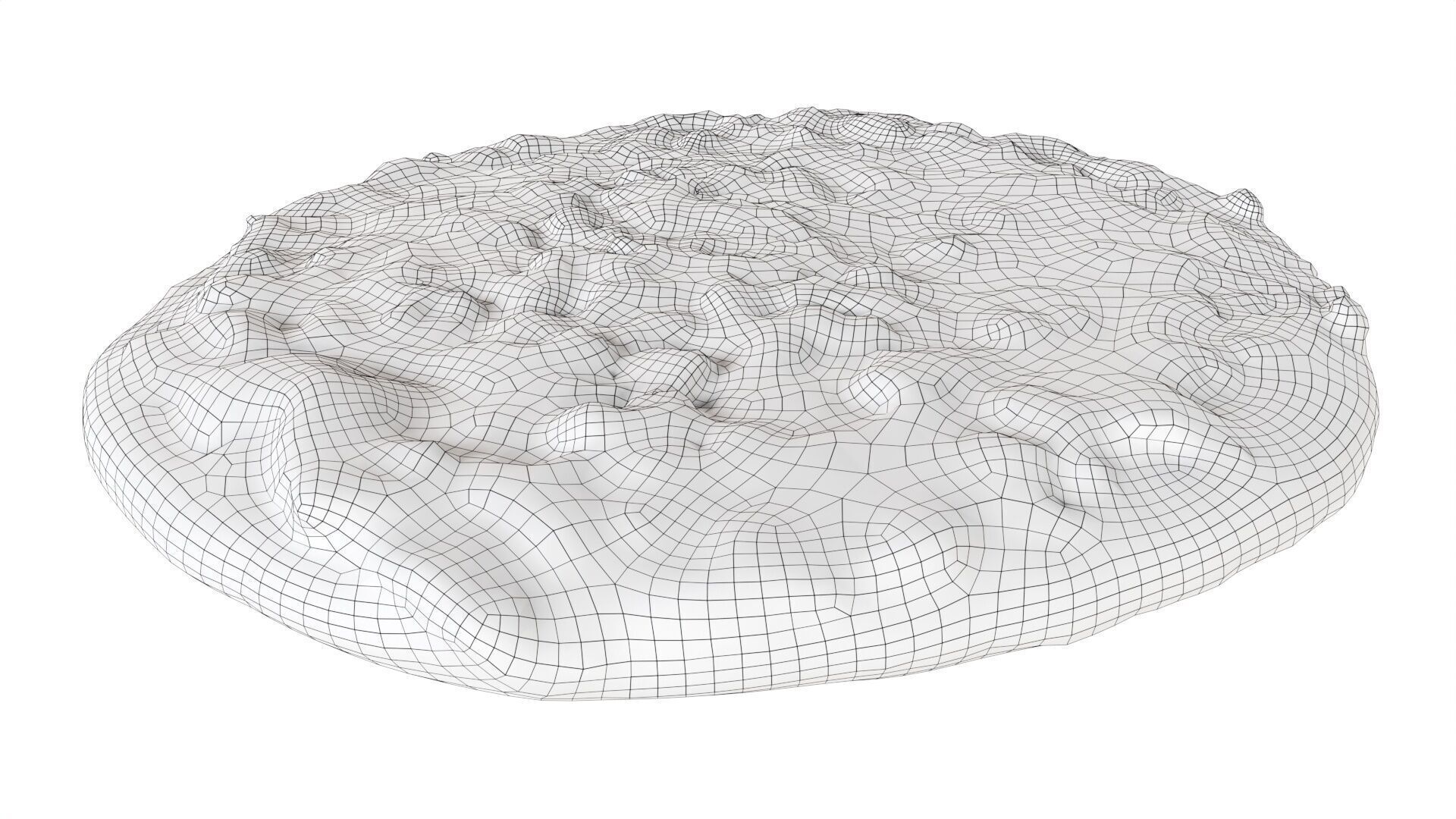 Small pizza with cheese and sausage Low-poly 3D model_6