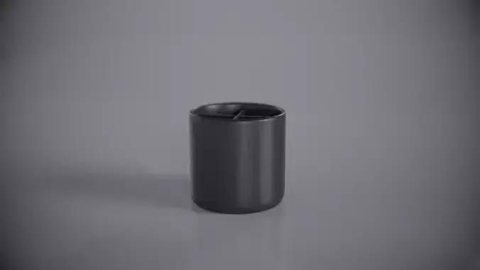Minimalist 3D Printable Pen Holder Organizer with 4 Compartments 3D print model