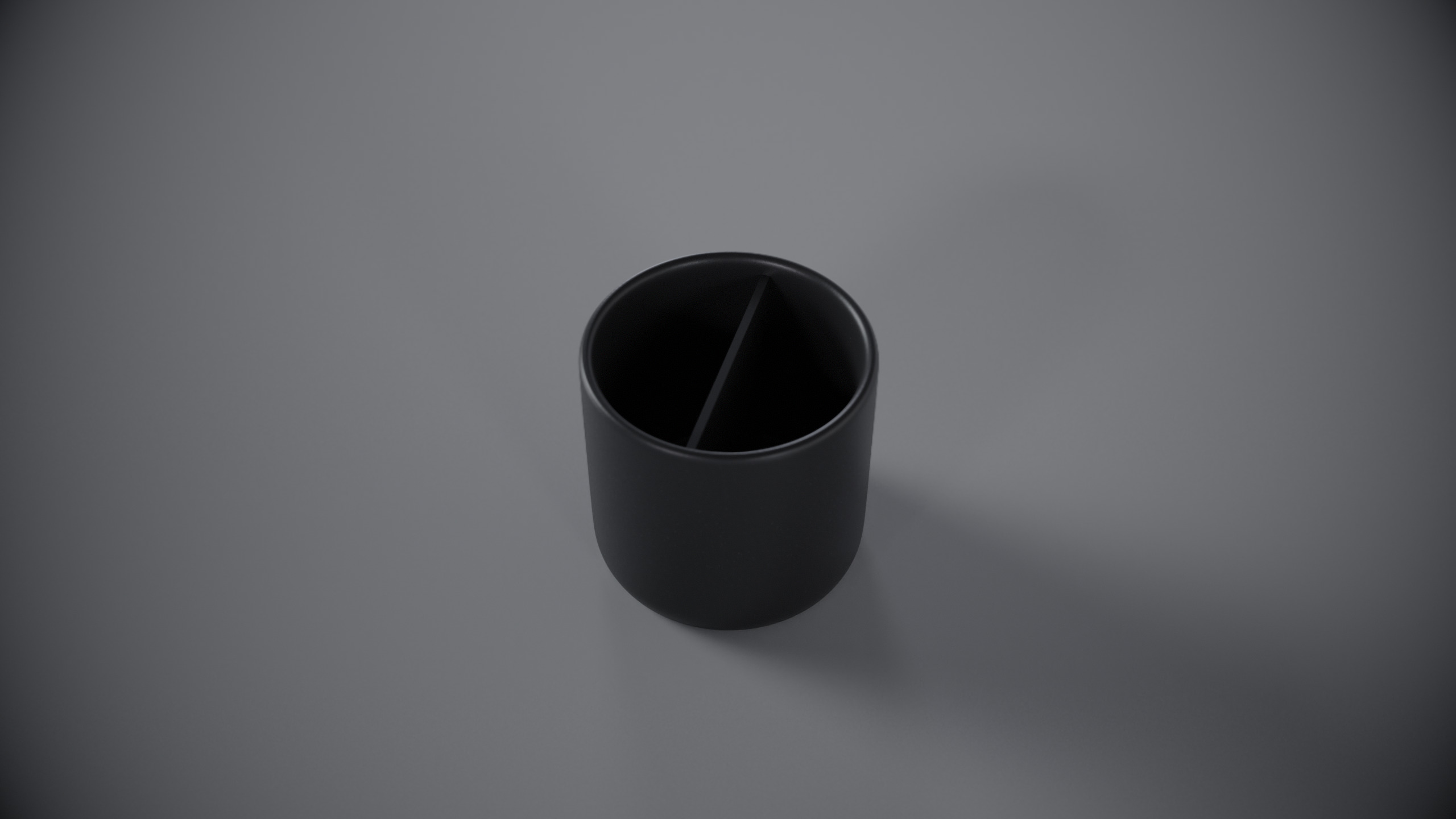 Minimalist 3D Printable Pen Holder Organizer with 4 Compartments 3D print model_7