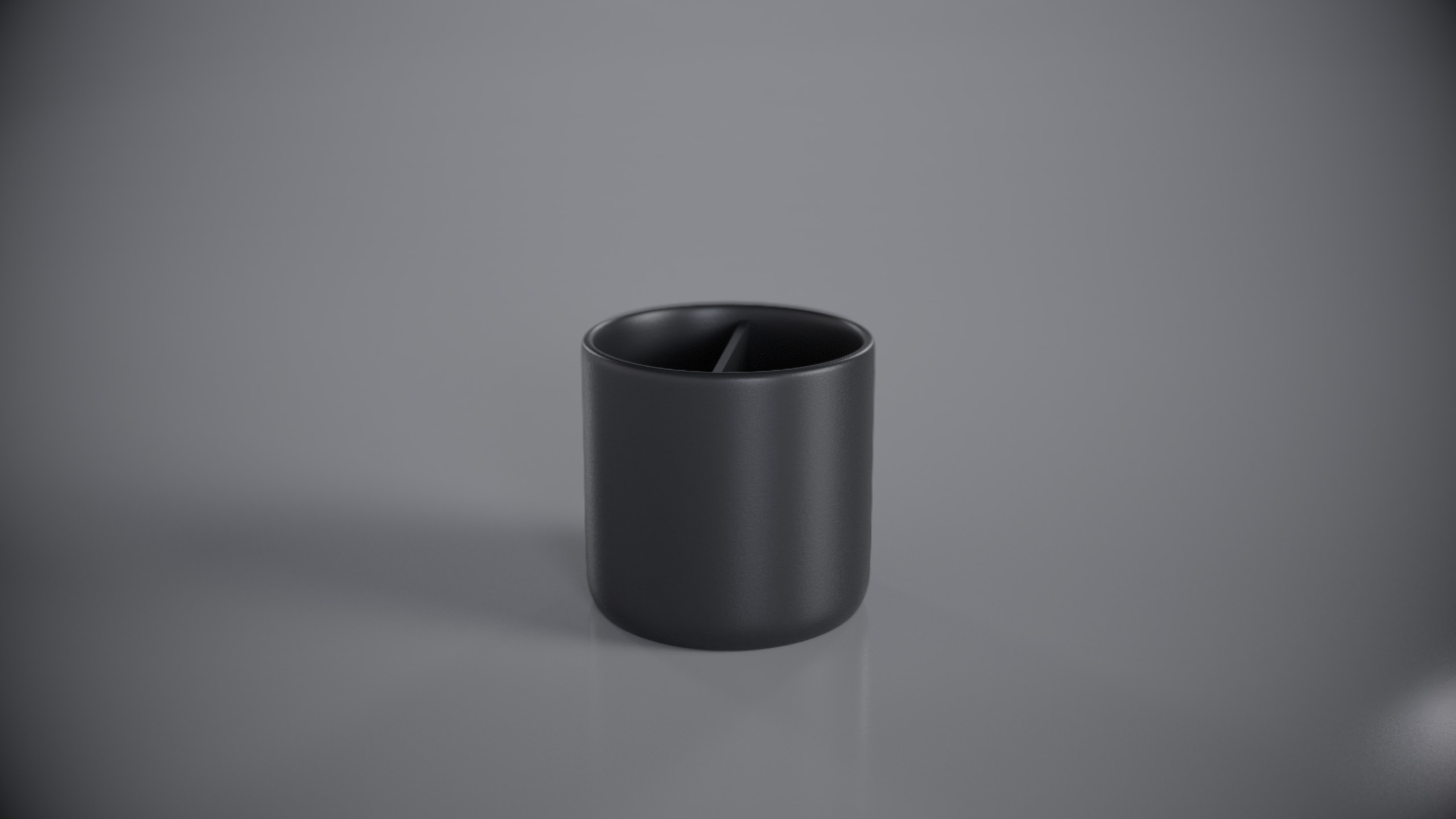 Minimalist 3D Printable Pen Holder Organizer with 4 Compartments 3D print model_6