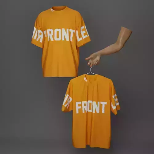3D Tshirt Mockup Design with Hanger Animation and 360 Animation 3D model
