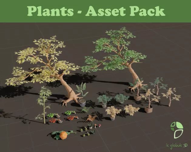 Plants Asset Pack Low-poly 3D model