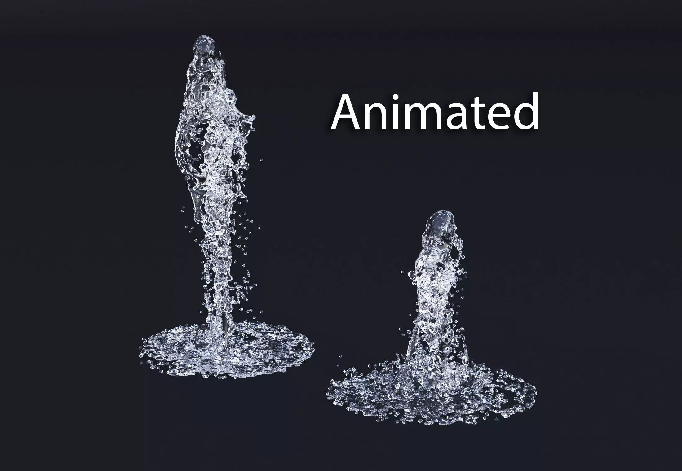 Two Animated Fountains  3D model_0