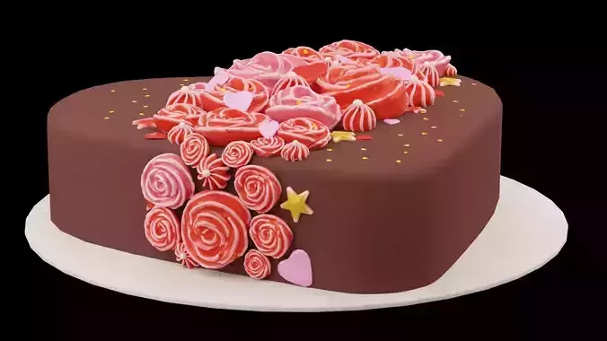 Heart Shaped Chocolate Cake 