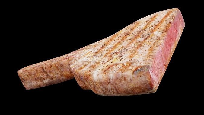 Cut Rib of Beef Low-poly 3D model