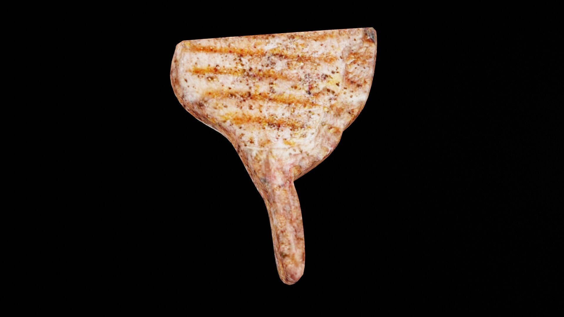 Cut Rib of Beef Low-poly 3D model_5