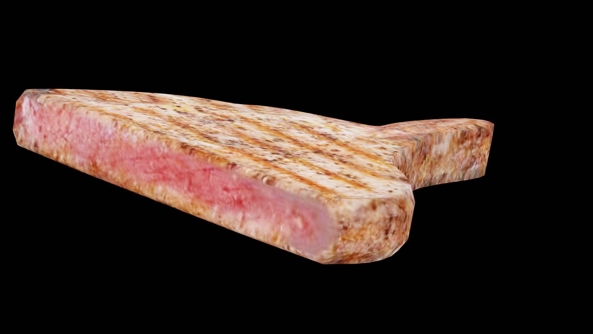 Cut Rib of Beef Low-poly 3D model_1