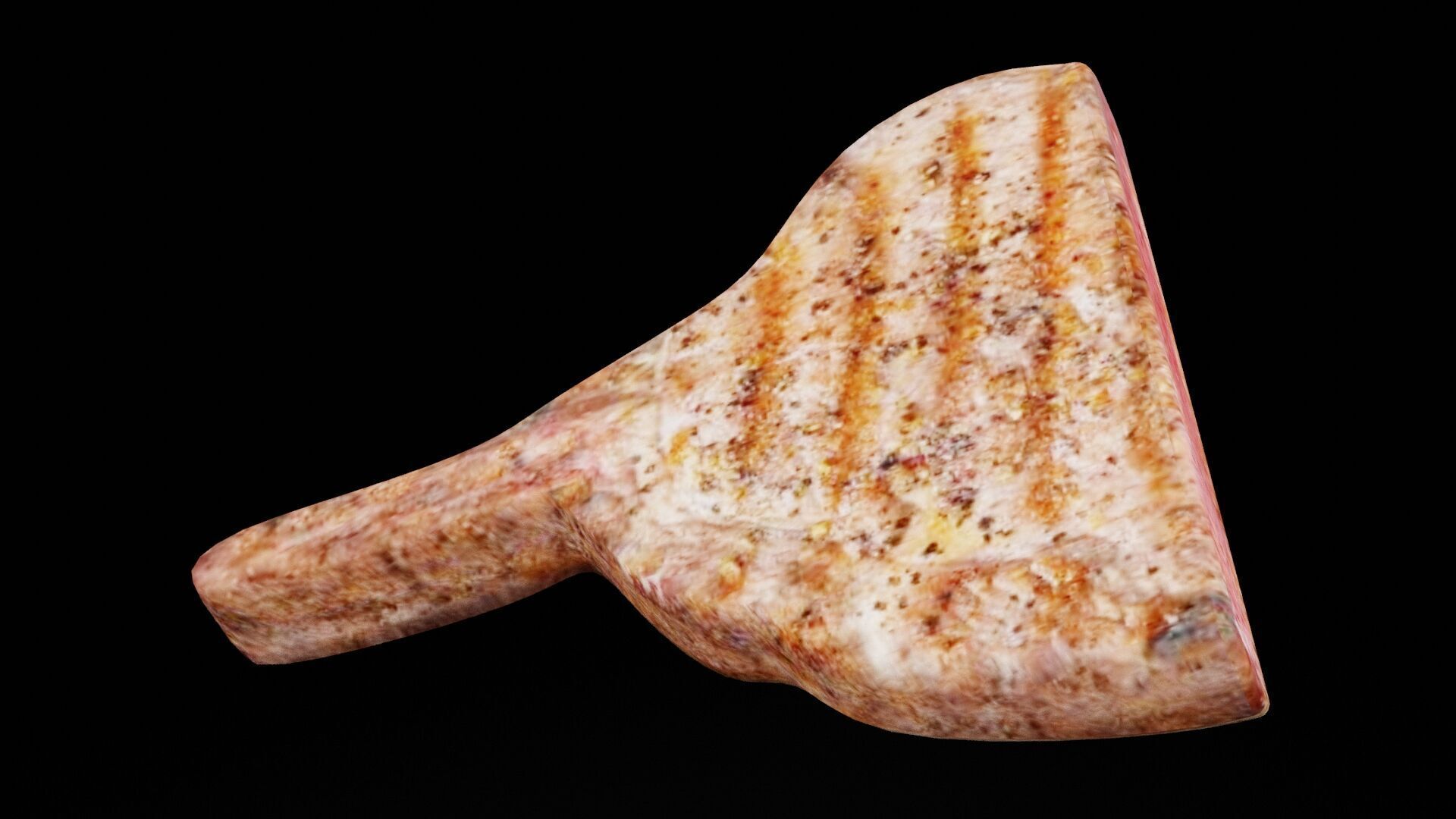 Cut Rib of Beef Low-poly 3D model_3