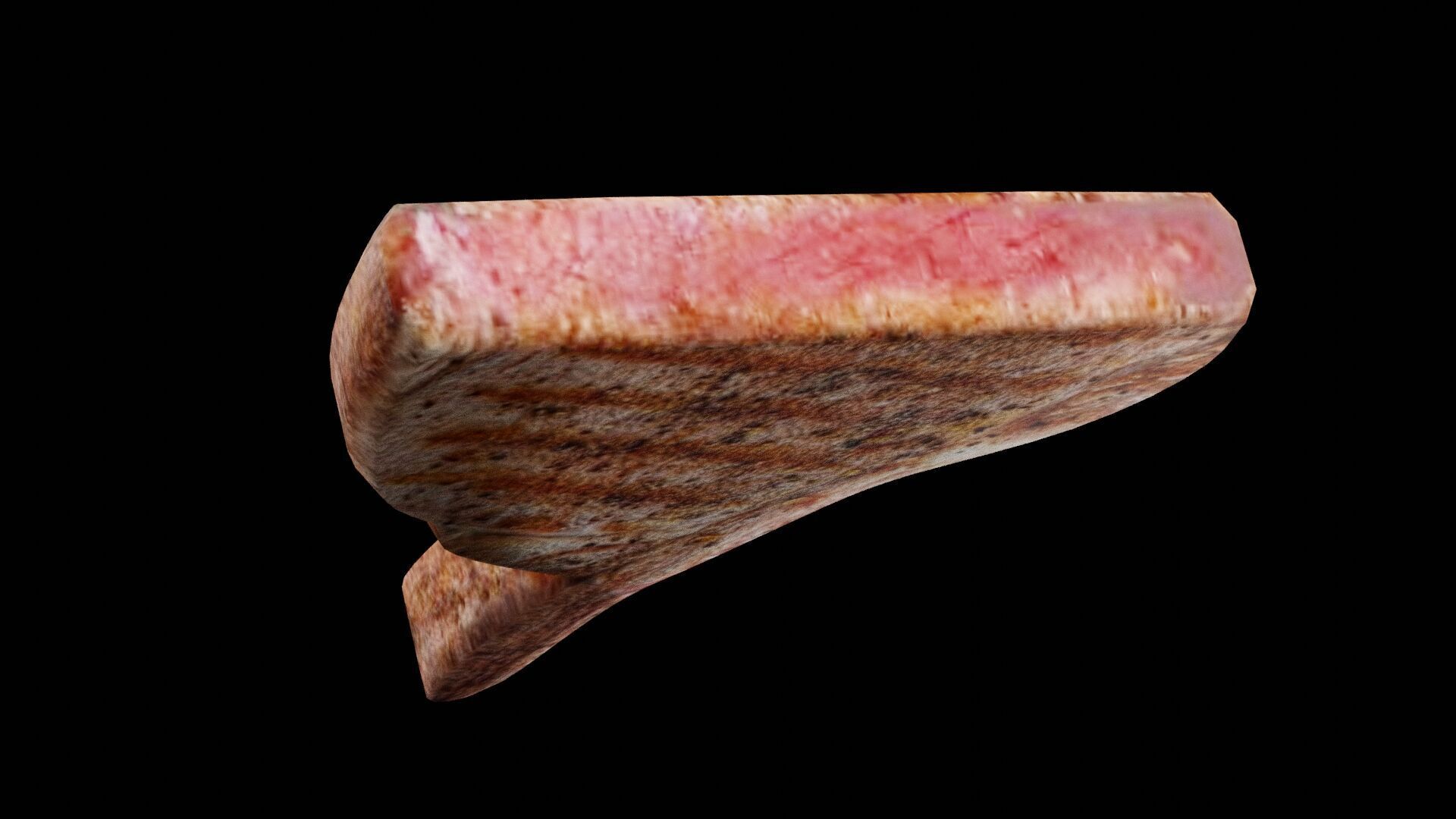 Cut Rib of Beef Low-poly 3D model_2