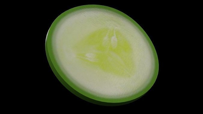 Slice of Pickle Low-poly 3D model