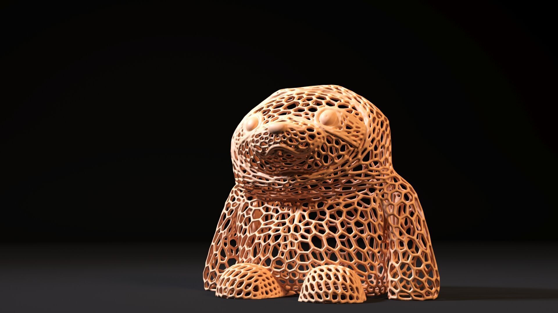 Sloth Voronoi 3D print model_9