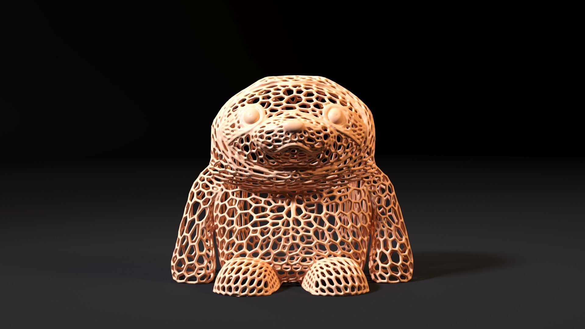 Sloth Voronoi 3D print model_2