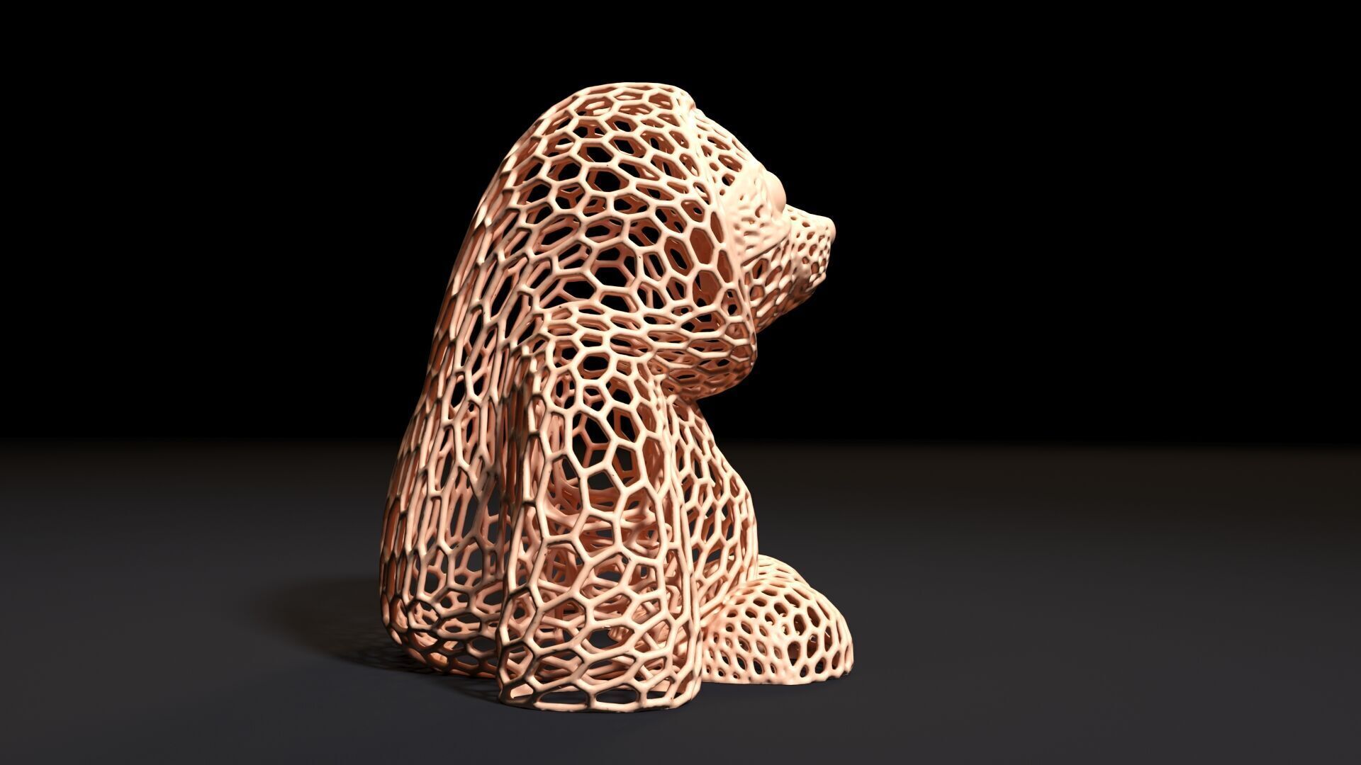 Sloth Voronoi 3D print model_7