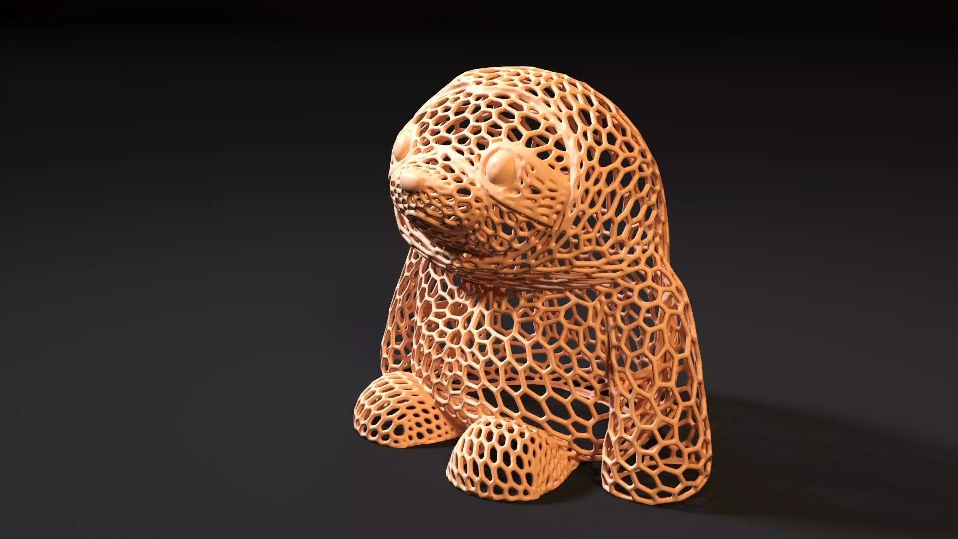 Sloth Voronoi 3D print model_0