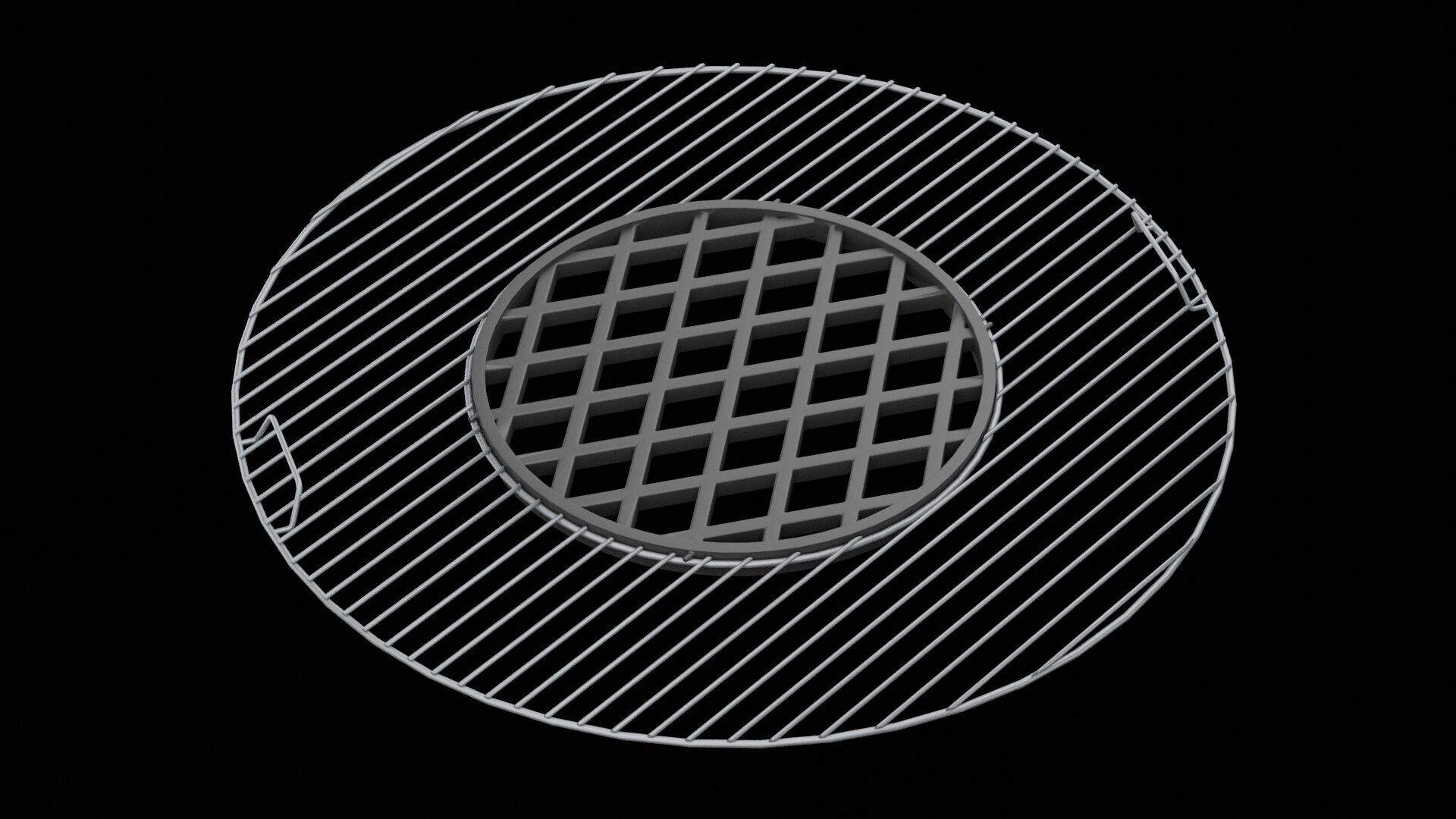 Barbecue Grid  3D model_1