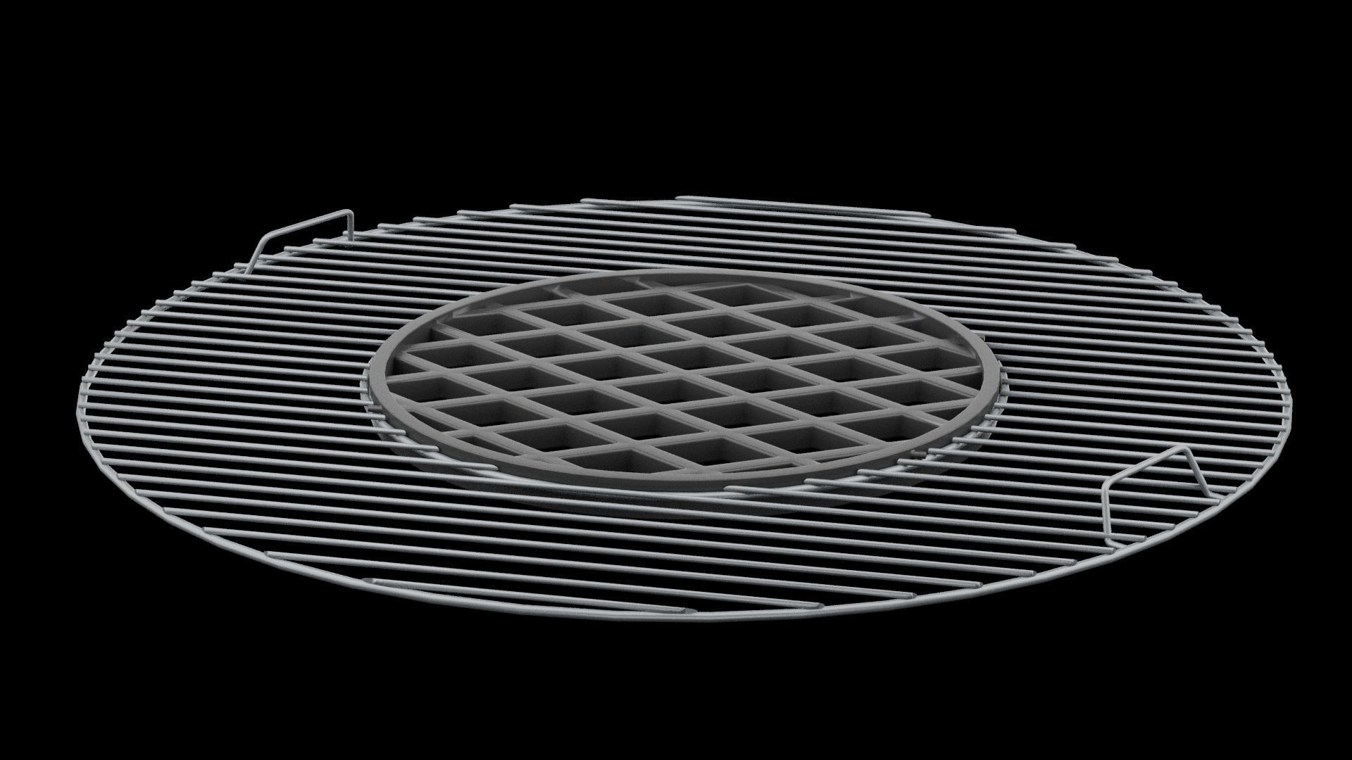 Barbecue Grid  3D model_2