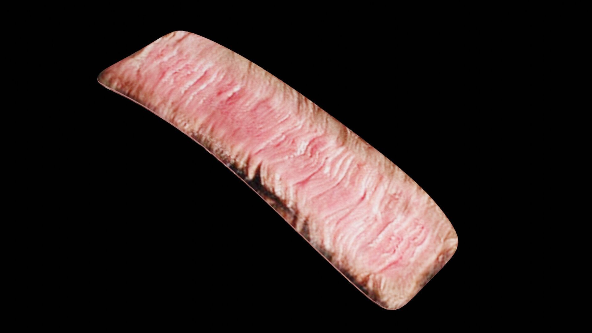 Slice of Beef Low-poly 3D model_5