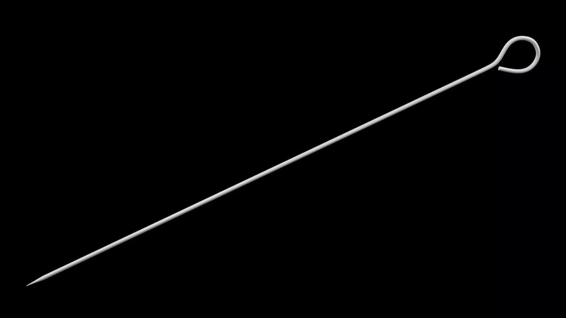 Barbecue Skewer Low-poly 3D model_0