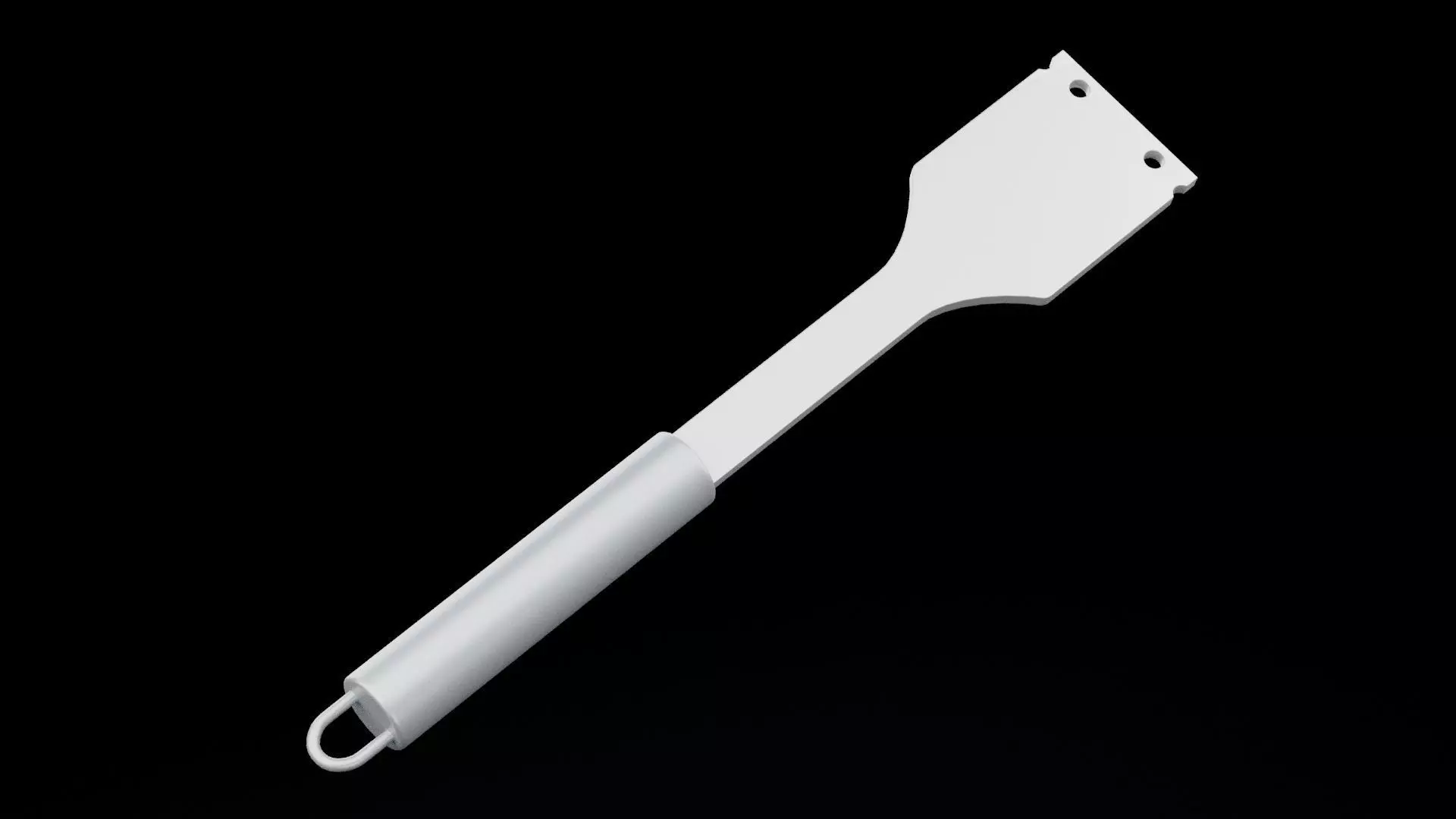 Barbecue Scraper Low-poly 3D model_0