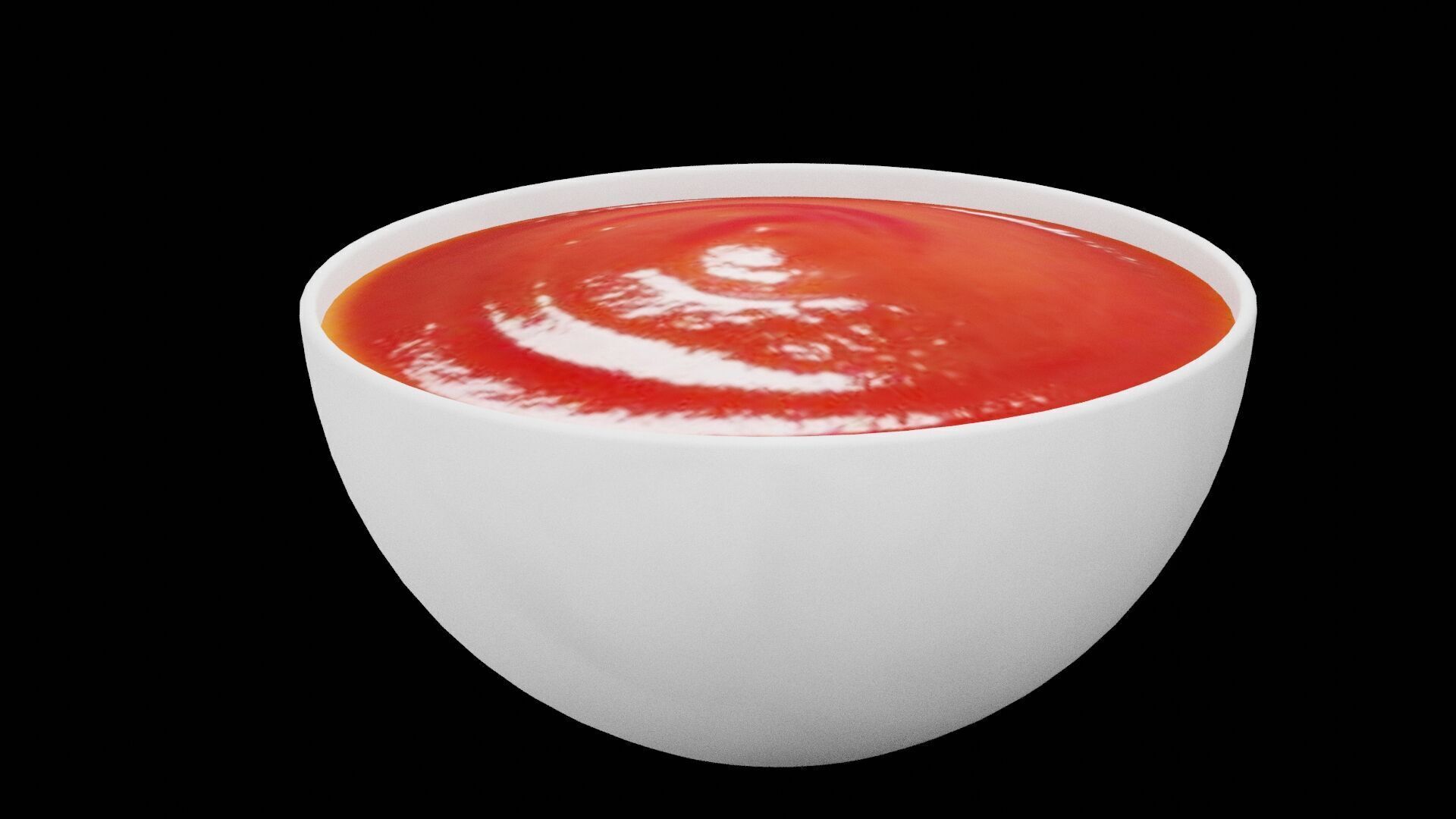 Ketchup Sauce  Low-poly 3D model_5