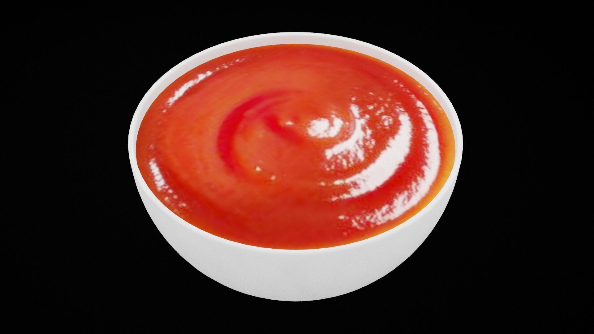 Ketchup Sauce  Low-poly 3D model_2