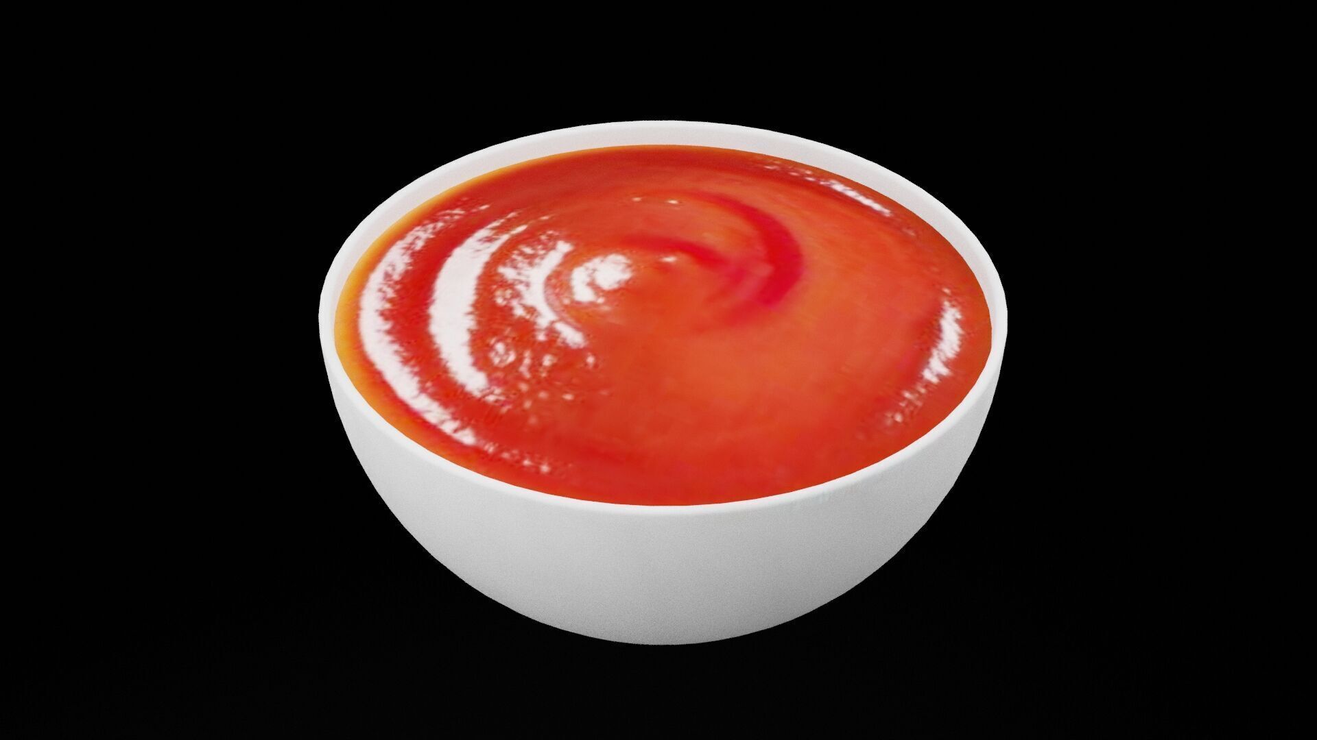 Ketchup Sauce  Low-poly 3D model_4