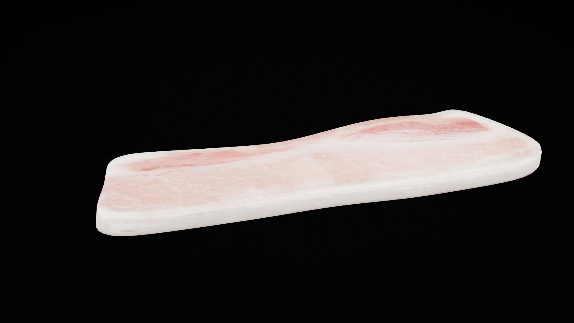 Raw Bacon Meat  Low-poly 3D model_1