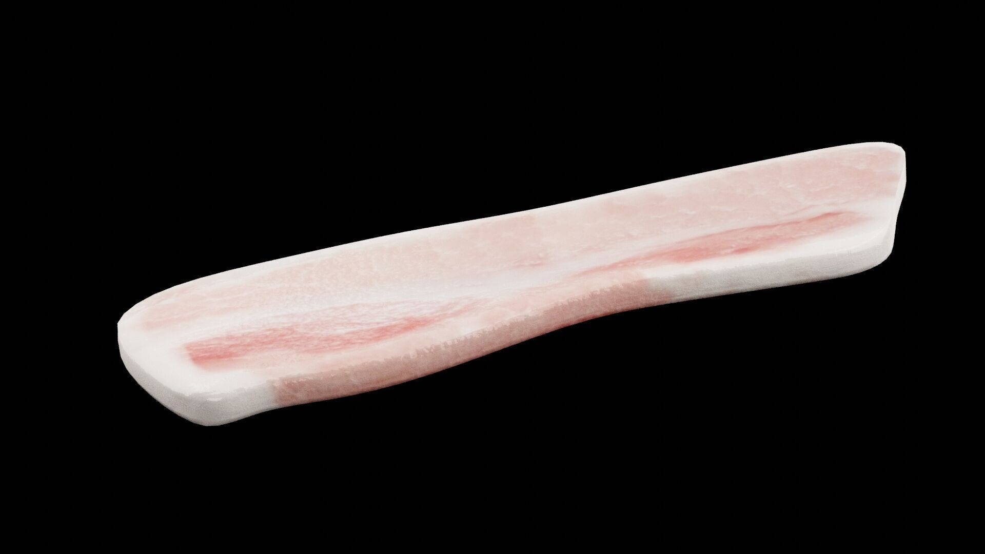 Raw Bacon Meat  Low-poly 3D model_2