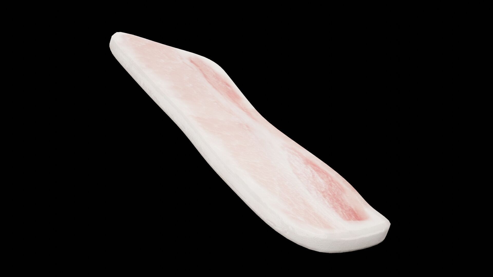 Raw Bacon Meat  Low-poly 3D model_4