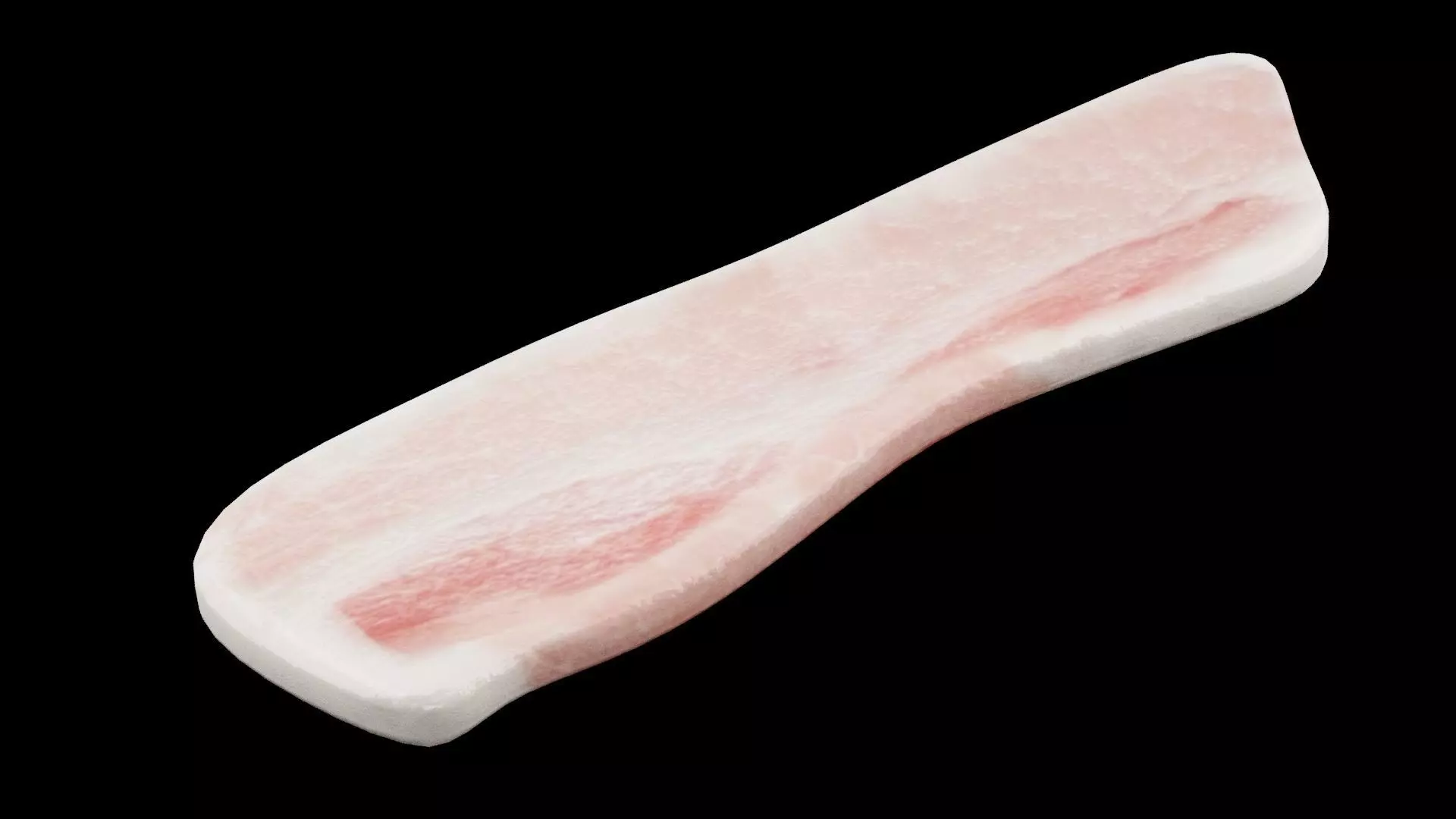 Raw Bacon Meat  Low-poly 3D model_0