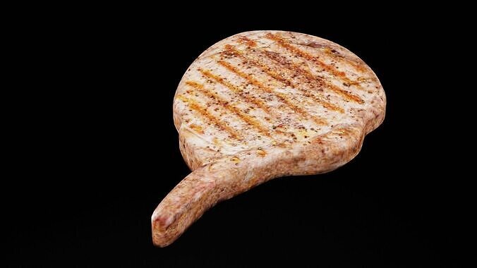 Prime Rib Meat Low-poly 3D model 4