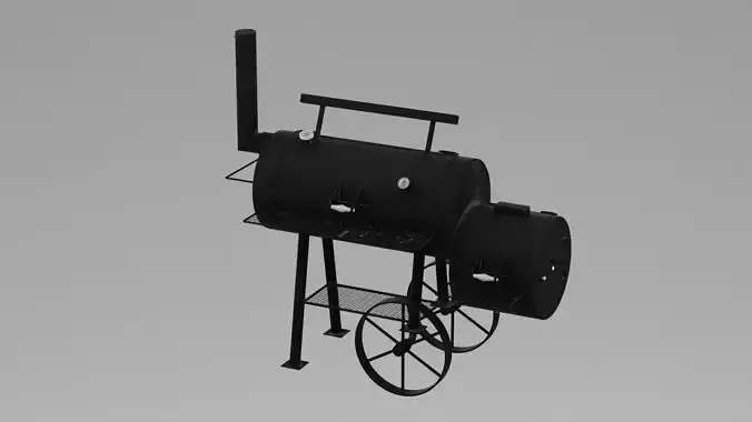 Closed Offset Smoker