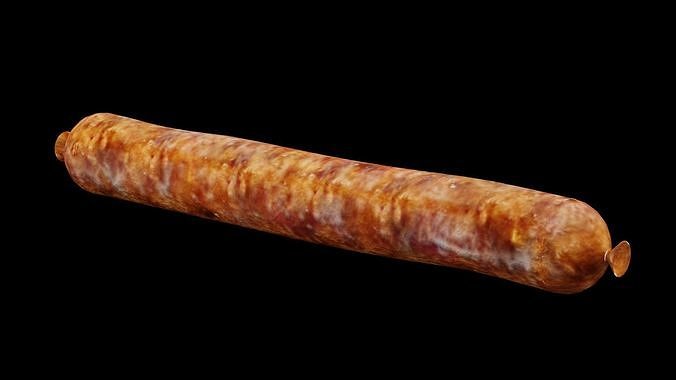 Grilled Sausage Low-poly 3D model