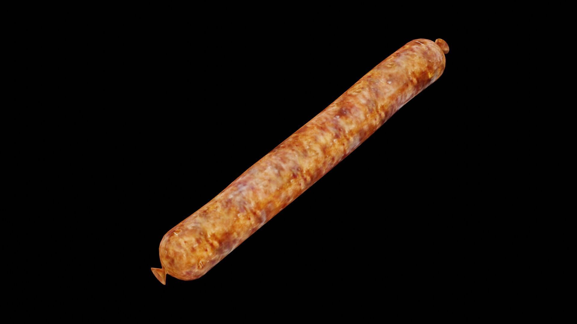 Grilled Sausage Low-poly 3D model_5