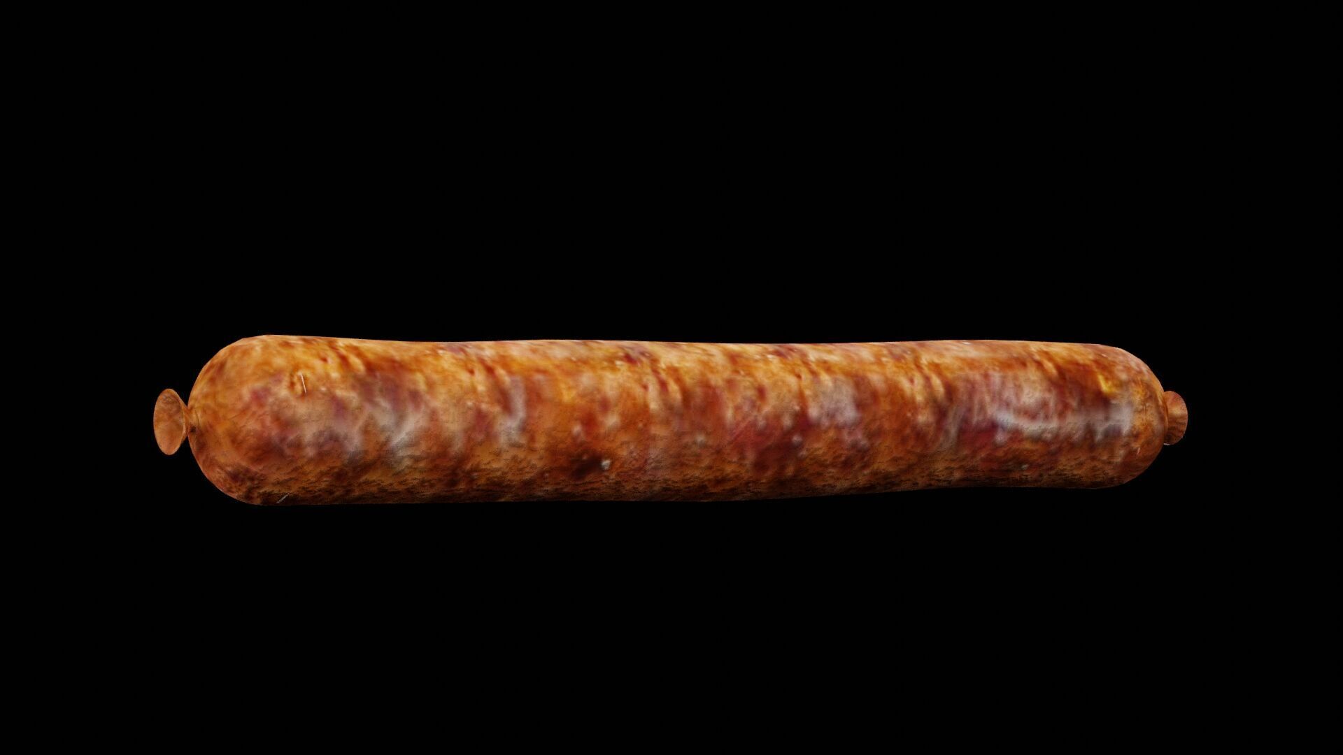 Grilled Sausage Low-poly 3D model_4