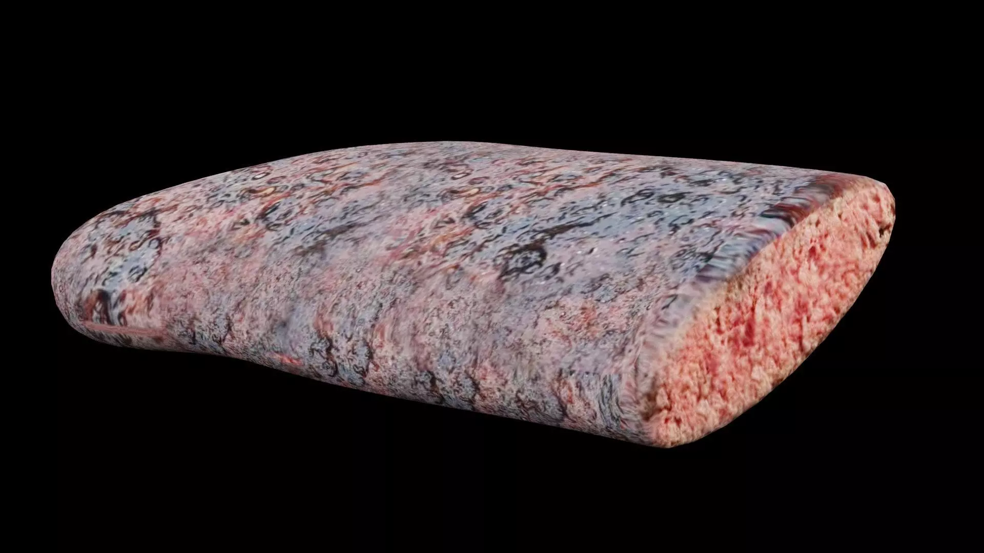 Grilled Minced Meat Low-poly 3D model_0