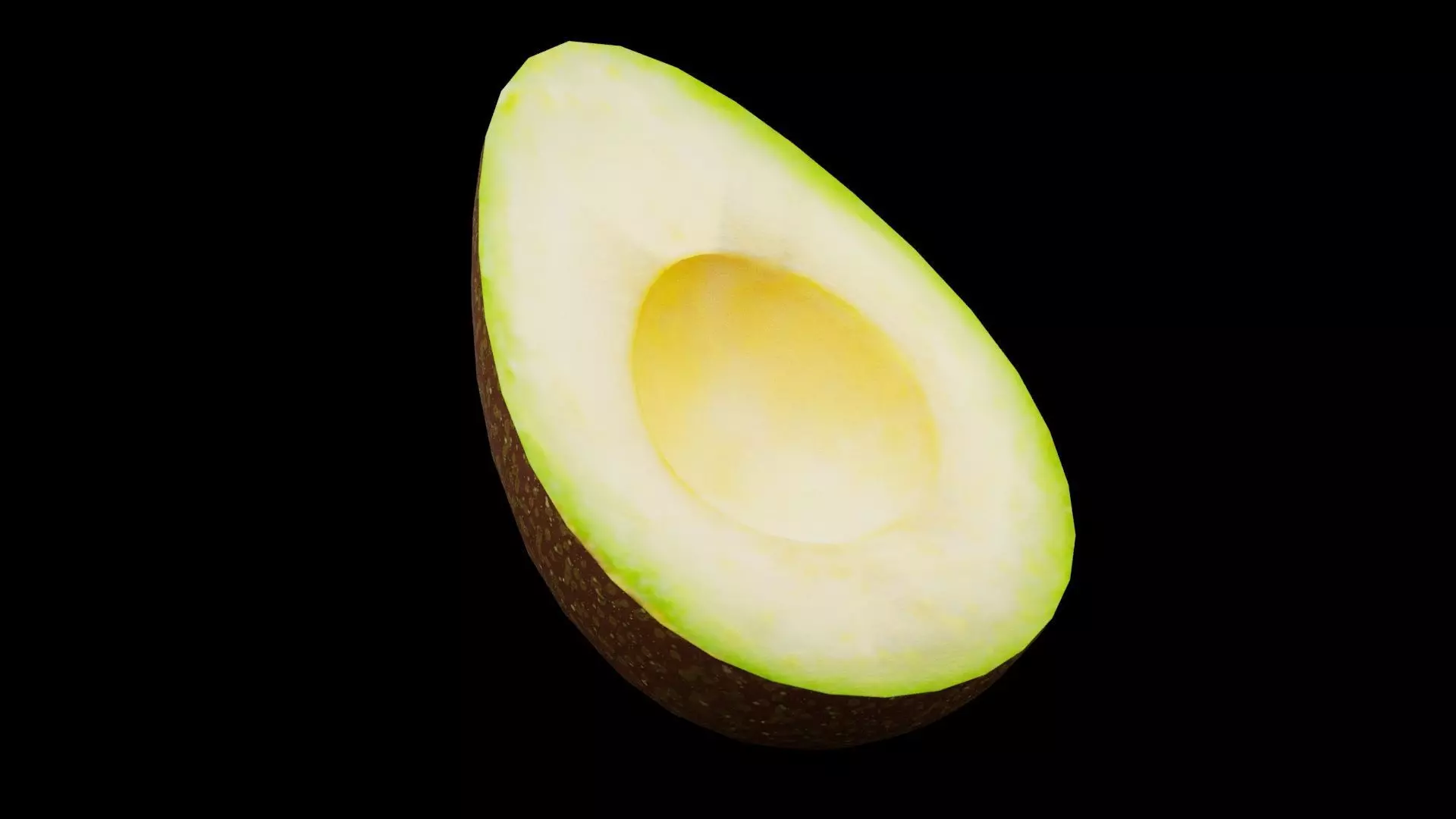 Avocado Fruit Low-poly 3D model_0