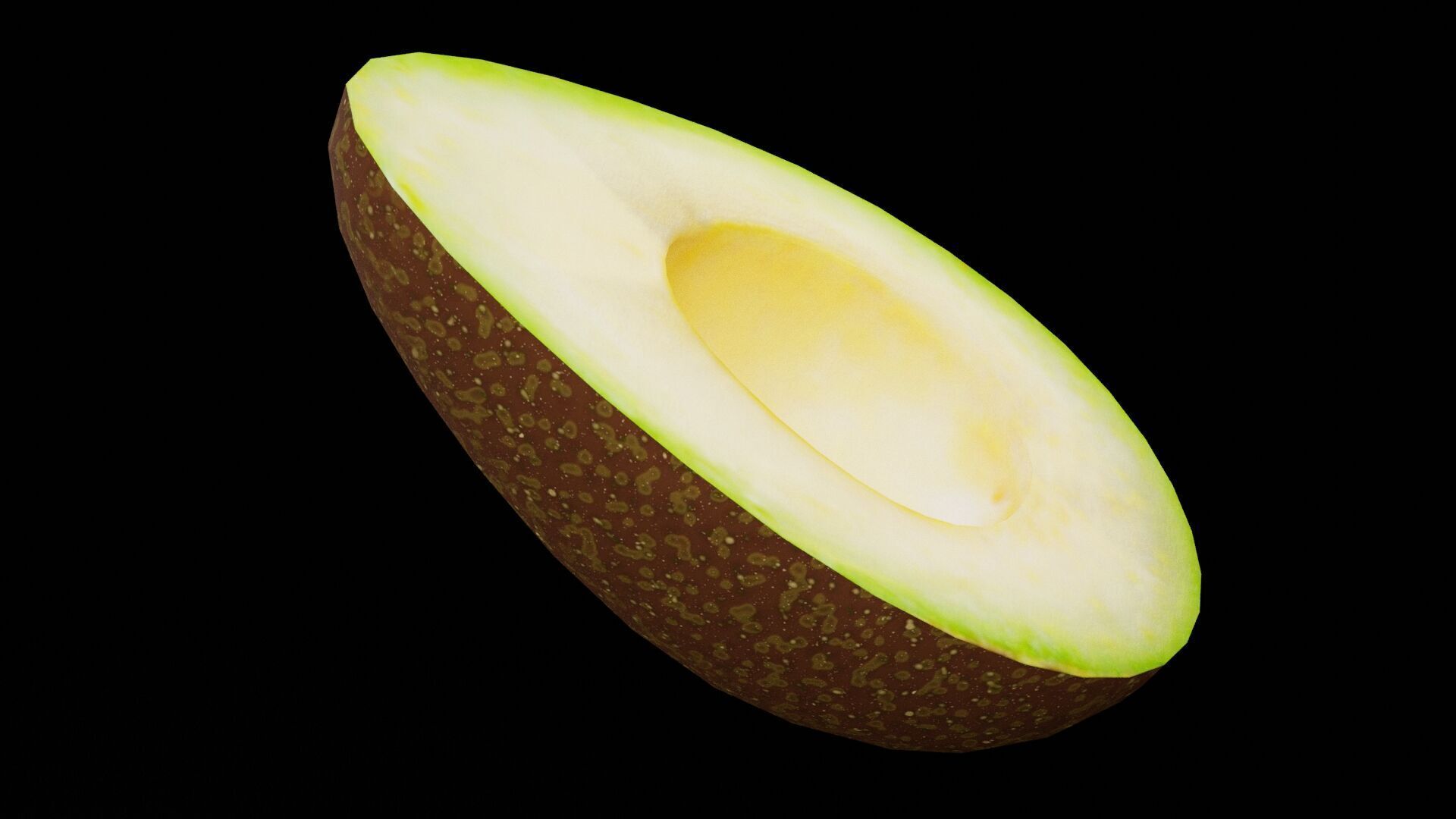 Avocado Fruit Low-poly 3D model_1