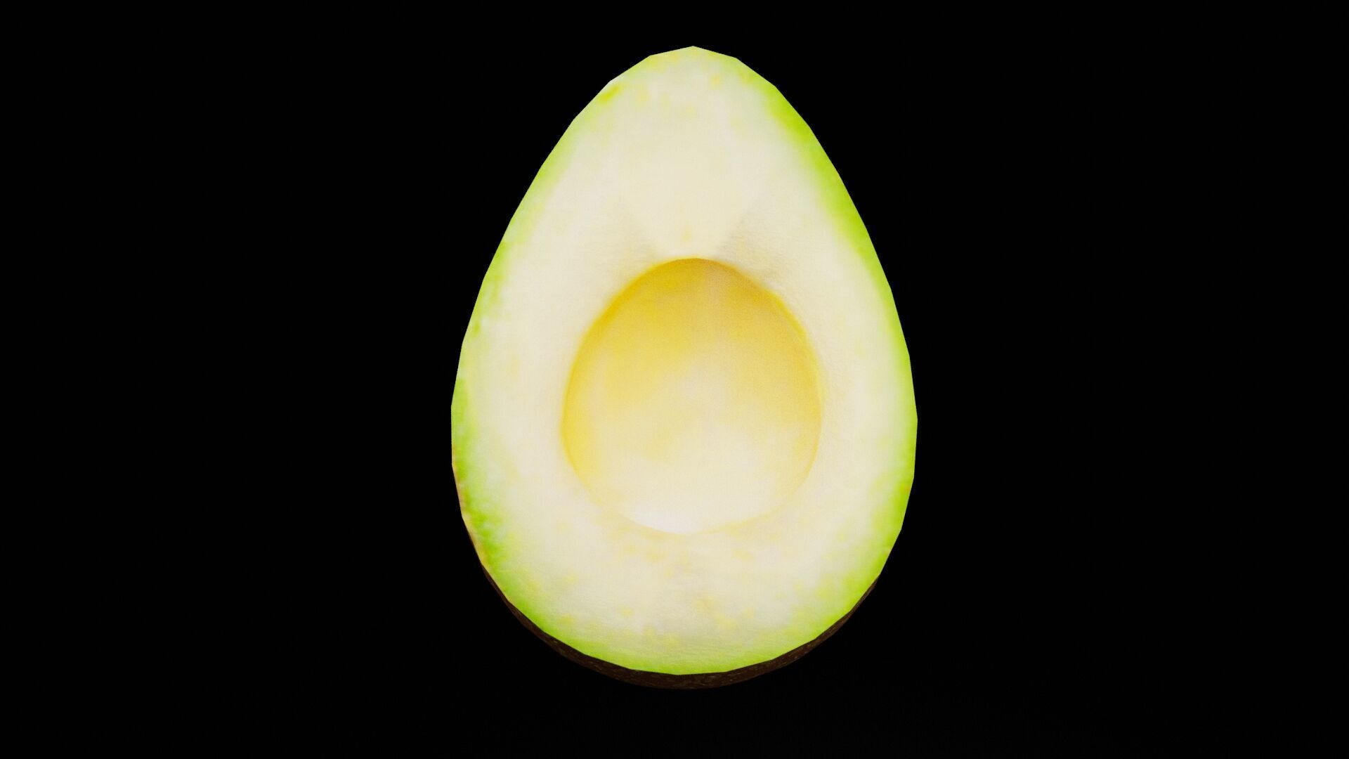 Avocado Fruit Low-poly 3D model_3