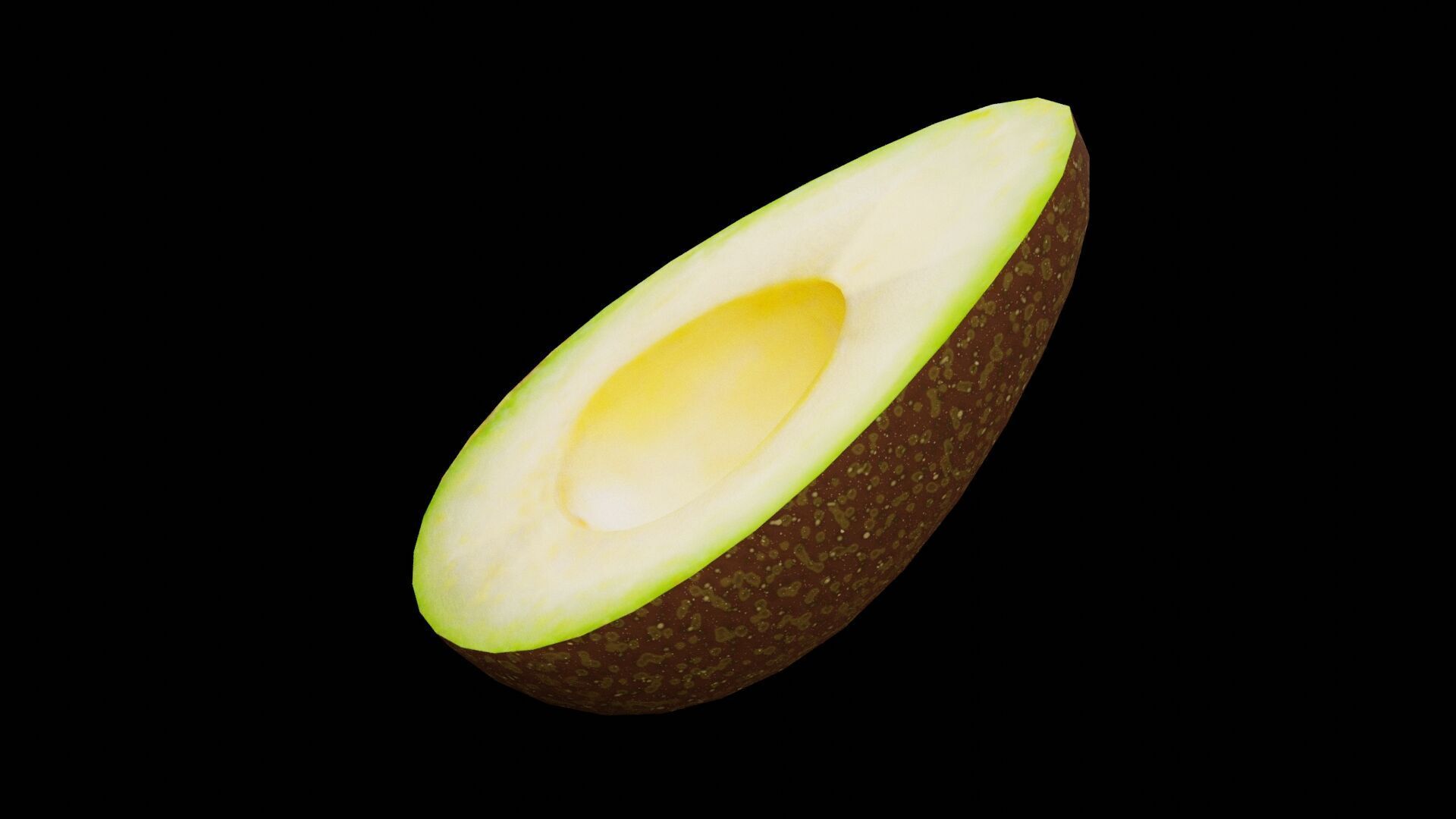 Avocado Fruit Low-poly 3D model_2