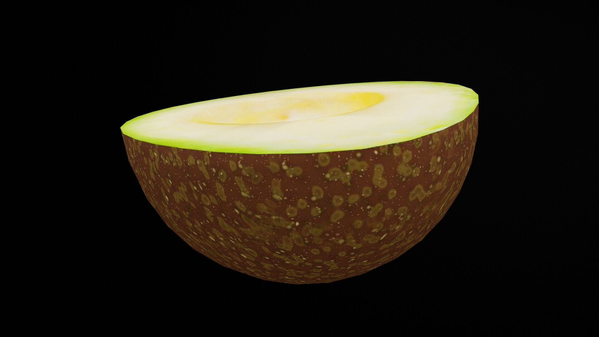 Avocado Fruit Low-poly 3D model_5