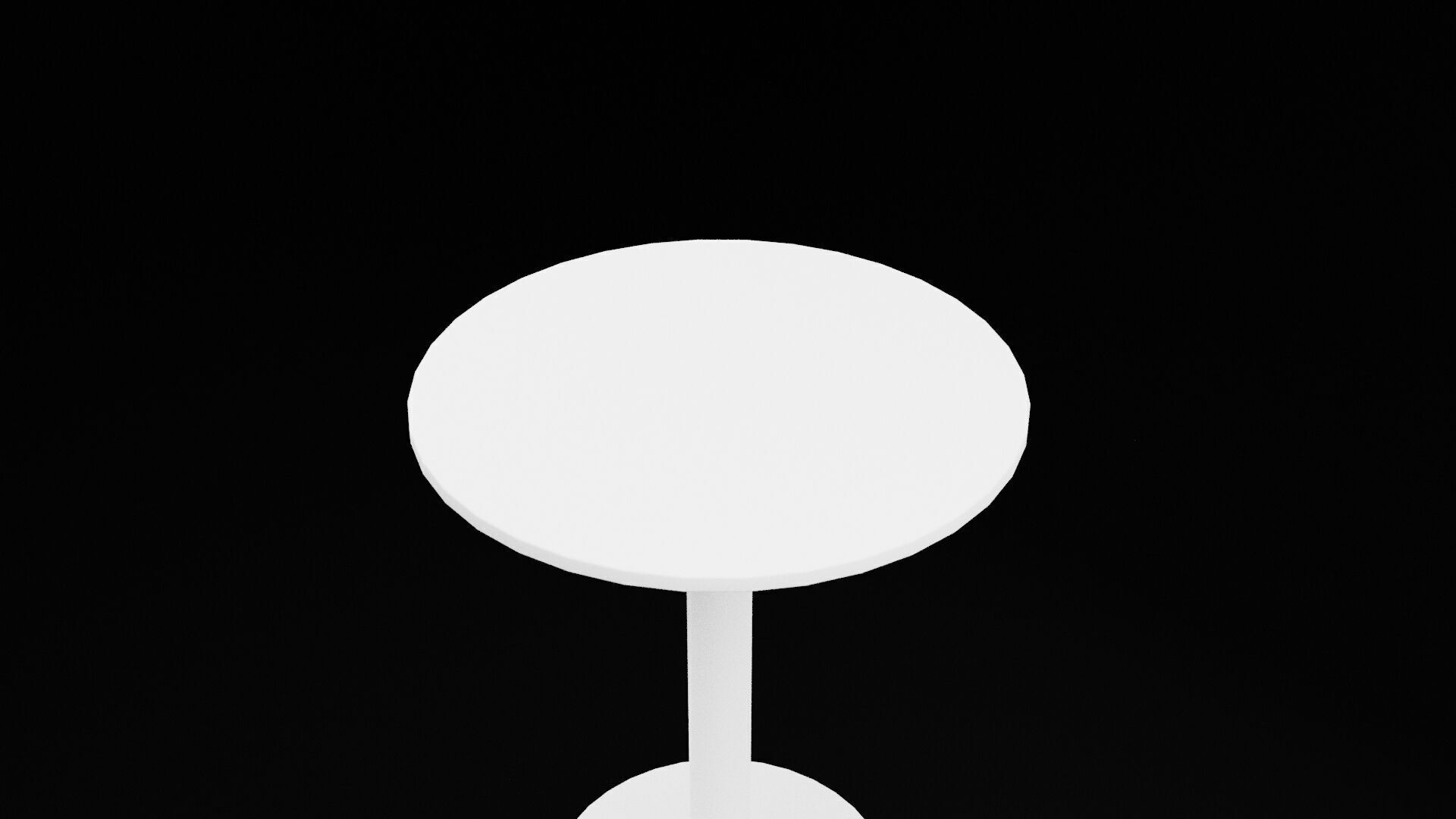 Round Table Furniture Low-poly 3D model_6