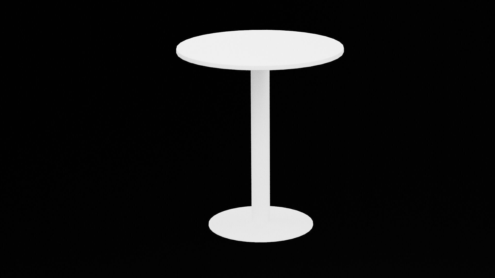 Round Table Furniture Low-poly 3D model_1