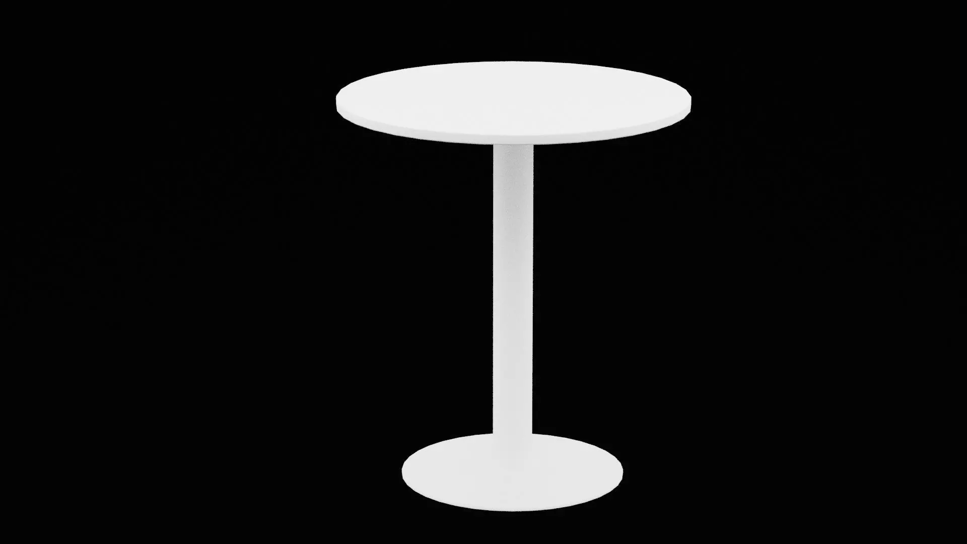 Round Table Furniture Low-poly 3D model_0