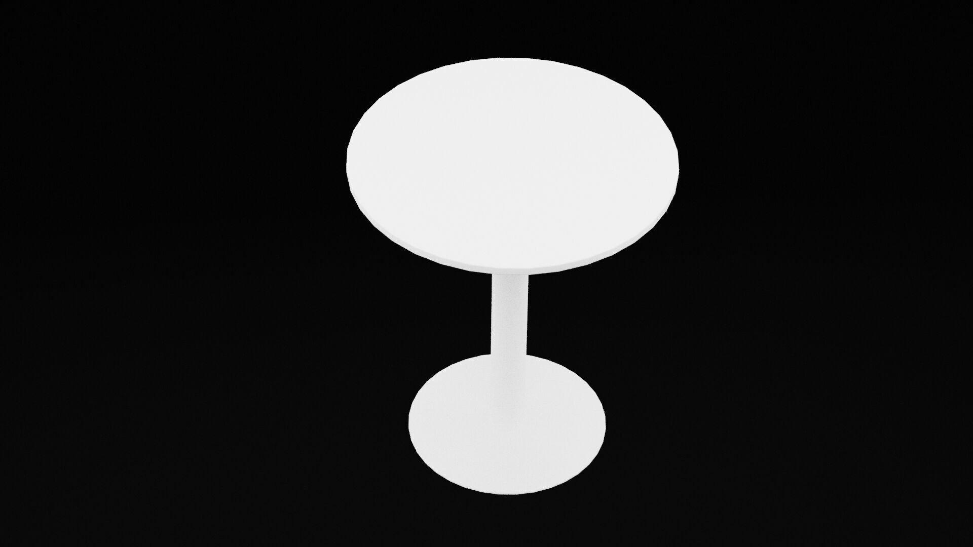 Round Table Furniture Low-poly 3D model_4